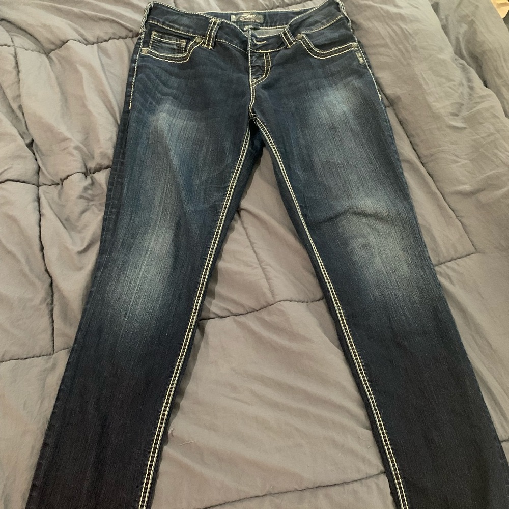 Women’s Silver Skinny Jeans